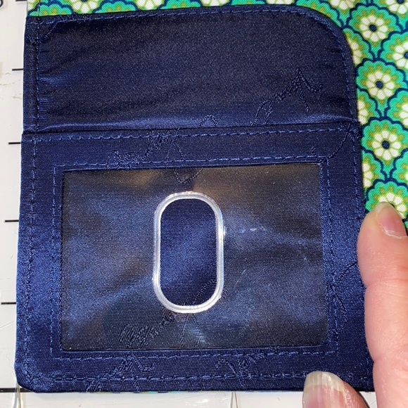 NWT Vera Bradley Passport ID Cover Rhythm & Blues Greens Aqua White Navy - Picture 6 of 16